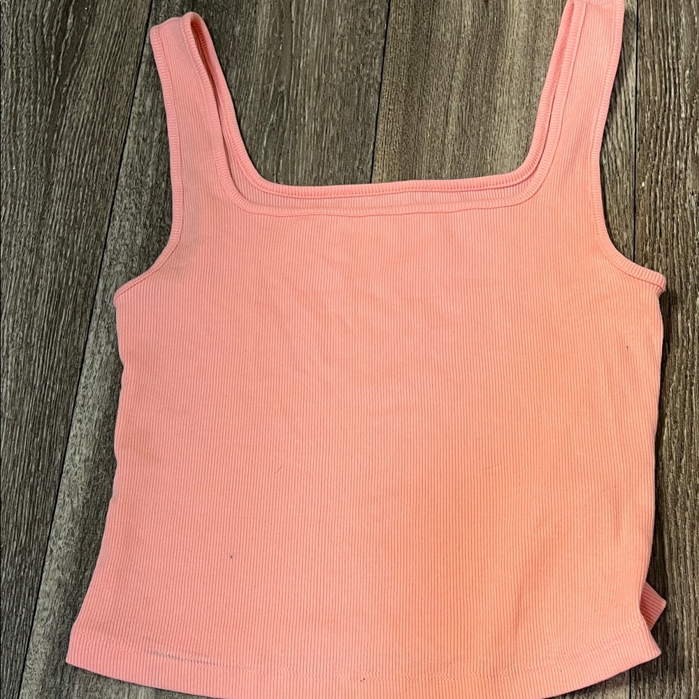 Old Navy Coral Ribbed Tank Top